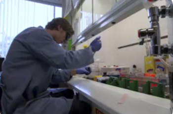 Image of scientist in lab