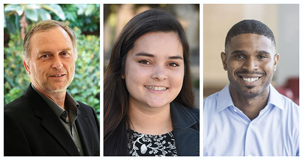 From left, Jim Brody, Esther Hessong and Quinton Smith were all recognized at the 2025 Celebration of Teaching event.