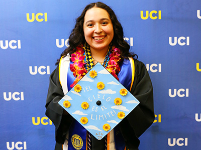 Commencement student speaker Lili Castillo shares what her mother told her: "El cielo es el limite. The sky is the limit." Commencement student speaker Lili Castillo shares what her mother told her: "El cielo es el limite. The sky is the limit."