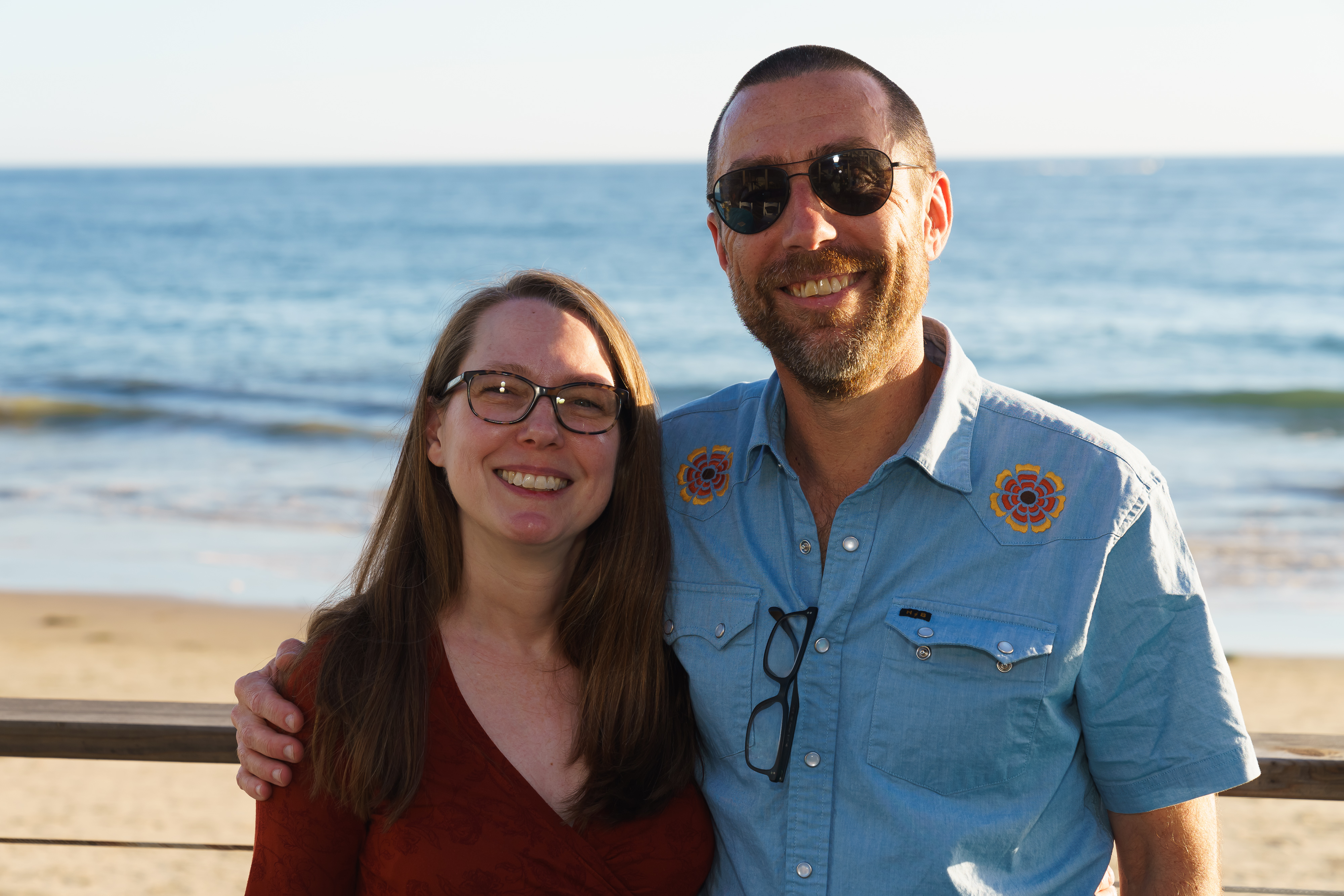 Dean Egerstedt with his wife, Danielle Hanson, on the beach in Crystal Cove (Photo: Crystal Cove Conservancy) Dean Egerstedt with his wife, Danielle Hanson, on the beach in Crystal Cove (Photo: Crystal Cove Conservancy)