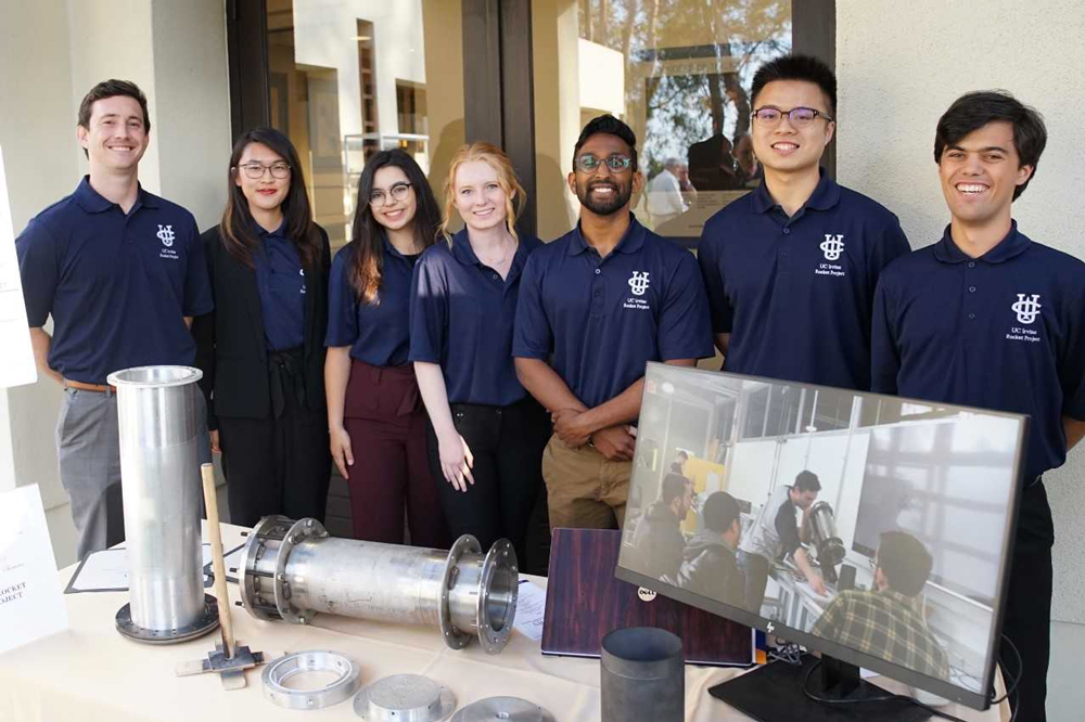 Engineering’s collegiate rocketry team. Engineering’s collegiate rocketry team.