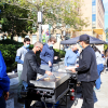  Samueli School’s dean and faculty members flipped pancakes for students at the E-Week Dean’s Breakfast. From left are Dean Magnus Egerstedt, David Copp, Daniel Knight and Faryar Jabbari.