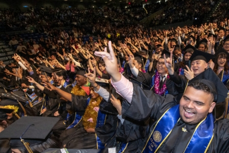 Brilliant Future: The Campaign for UCI seeks to spur groundbreaking discoveries and transform the campus through private donations. It also strives to increase engagement with UCI’s alumni community by establishing connections with at least 75,000 former students by 2024. Steve Zylius / UCI