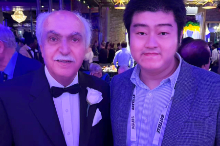 Tiantian Yang (right) with his UCI mentor Distinguished Professor Soroosh Sorooshian (left) at the American Geophysical Union 2025 Honor Ceremony, where Yang was awarded the Hydrologic Sciences Early Career Award. Tiantian Yang (right) with his UCI mentor Distinguished Professor Soroosh Sorooshian (left) at the American Geophysical Union 2025 Honor Ceremony, where Yang was awarded the Hydrologic Sciences Early Career Award.